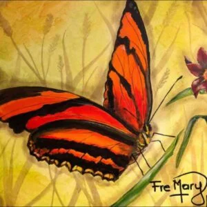 Mariposa asentada